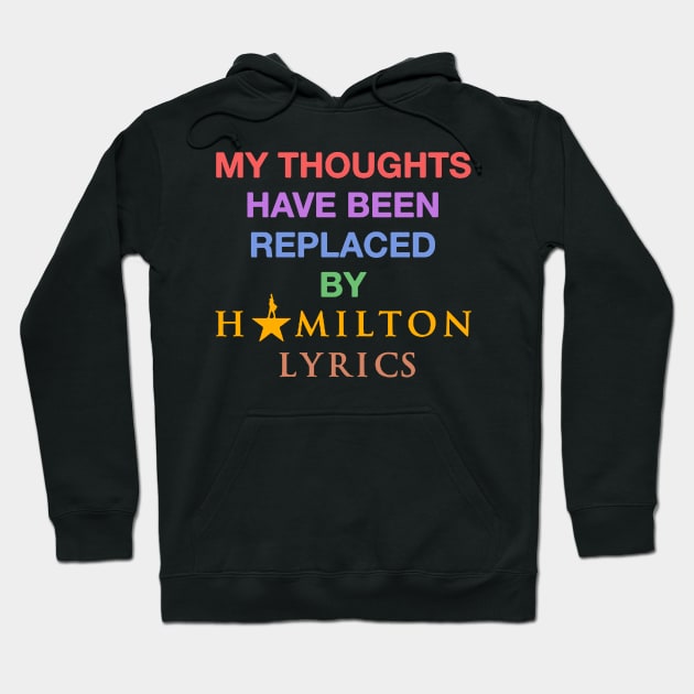 Hamilton Lyrics Retro 80s Colour Hoodie by tewak50